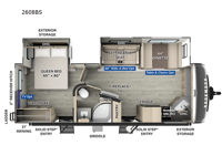 Rockwood Ultra Lite 2608BS Floorplan Image