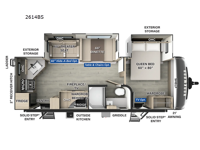 Rockwood Ultra Lite 2614BS Floorplan Image