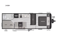 Hideout Sport Double Axle 240BH Floorplan Image