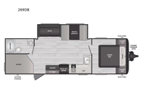Hideout Sport Double Axle 269DB Floorplan