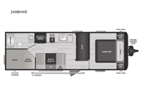 Hideout Sport Double Axle 240BHWE Floorplan Image