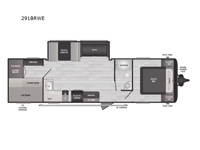 Hideout Sport Double Axle 291BRWE Floorplan Image