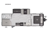 Hideout Sport Double Axle 269DBWE Floorplan Image