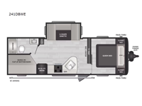 Hideout Sport Double Axle 241DBWE Floorplan Image