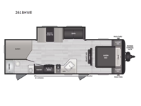 Hideout Sport Double Axle 261BHWE Floorplan Image