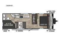 Sportsmen SE 260BHSE Floorplan Image