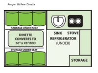 Ranger 10 Rear Dinette Floorplan Image