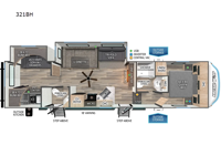 Cherokee Arctic Wolf 321BH Floorplan Image