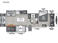 Freedom Express Ultra Lite 324RLDS Floorplan Image