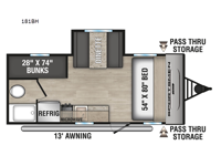 Sportsmen Classic 181BH Floorplan Image