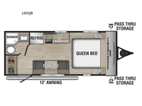 Sportsmen Classic 160QB Floorplan Image