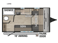 Sportsmen Classic 130RB Floorplan Image