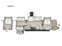 Aurora Sky Series 340BHTS Floorplan Image