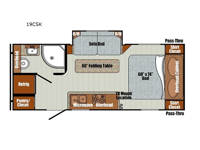 Vista Cruiser 19CSK Floorplan Image