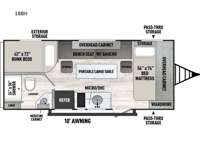 Clipper 4K Series 18BH Floorplan Image