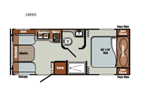 Vintage Cruiser 19ERD Floorplan Image