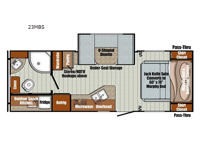 Vintage Cruiser 23MBS Floorplan Image