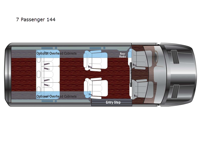 G-55 and G-45 7 Passenger 144 Floorplan Image