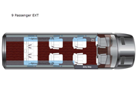 G-55 and G-45 9 Passenger EXT Floorplan Image