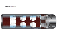 G-55 and G-45 9 Passenger EXT Floorplan Image