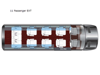 G-55 and G-45 11 Passenger EXT Floorplan Image