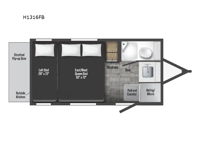 Hike 100 FLX H1316FB Floorplan Image