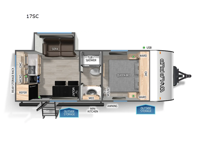 Cherokee Wolf Pup 17SC Floorplan Image