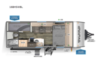 Cherokee Wolf Pup Black Label 16BHSWBL Floorplan Image