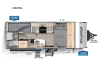 Cherokee Wolf Pup Black Label 16BHSBL Floorplan Image