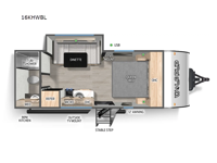 Cherokee Wolf Pup Black Label 16KHWBL Floorplan Image