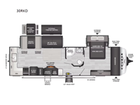 Cougar Half-Ton 30RKD Floorplan Image