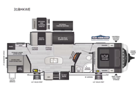 Cougar Half-Ton 31BHKWE Floorplan Image