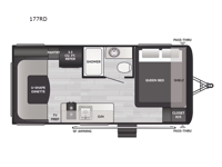 Hideout Sport Single Axle 177RD Floorplan Image