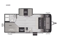 Hideout Sport Single Axle 181BH Floorplan Image