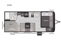 Hideout Sport Single Axle 201BH Floorplan Image