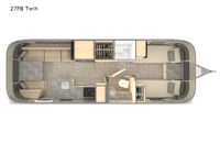 Flying Cloud 27FB Twin Floorplan Image