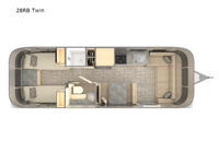 Flying Cloud 28RB Twin Floorplan Image