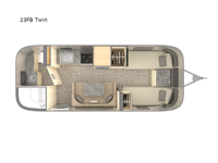 Flying Cloud 23FB Twin Floorplan Image