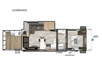 Salem Cruise Lite 22VERANDA Floorplan Image