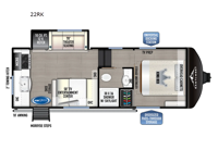 Blackthorn Half-Ton 22RK Floorplan Image