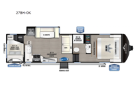 Blackthorn Half-Ton 27BH-OK Floorplan Image