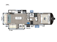 Blackthorn Half-Ton 28RL Floorplan Image