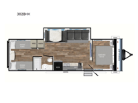 Prowler Lynx 302BHX Floorplan Image