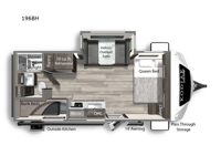 Kodiak Cub 196BH Floorplan Image