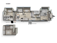 Sandpiper Destination Trailers 400BH Floorplan Image