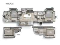 New 2025 Forest River RV Sandpiper Destination Trailers 40DUPLEX image