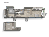 Sandpiper Destination Trailers 421FKL Floorplan Image