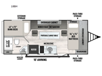 Viking 4K Series 18BH Floorplan Image