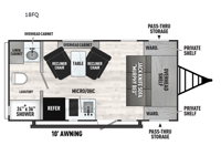 Viking 4K Series 18FQ Floorplan Image