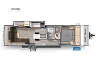 Cherokee Grey Wolf Black Label 27LHBL Floorplan Image